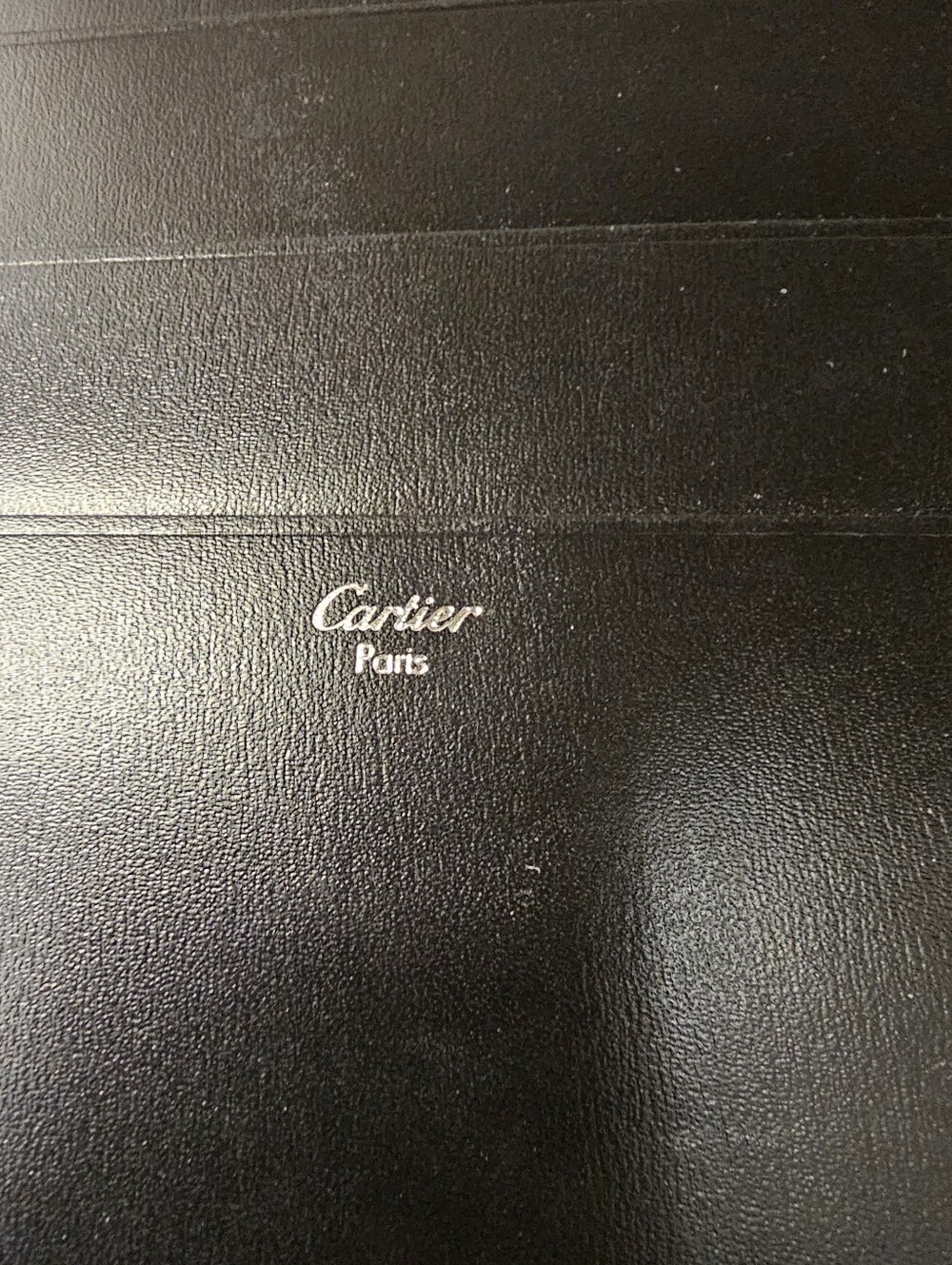 CARTIER  Black Calf Leather Document Folder